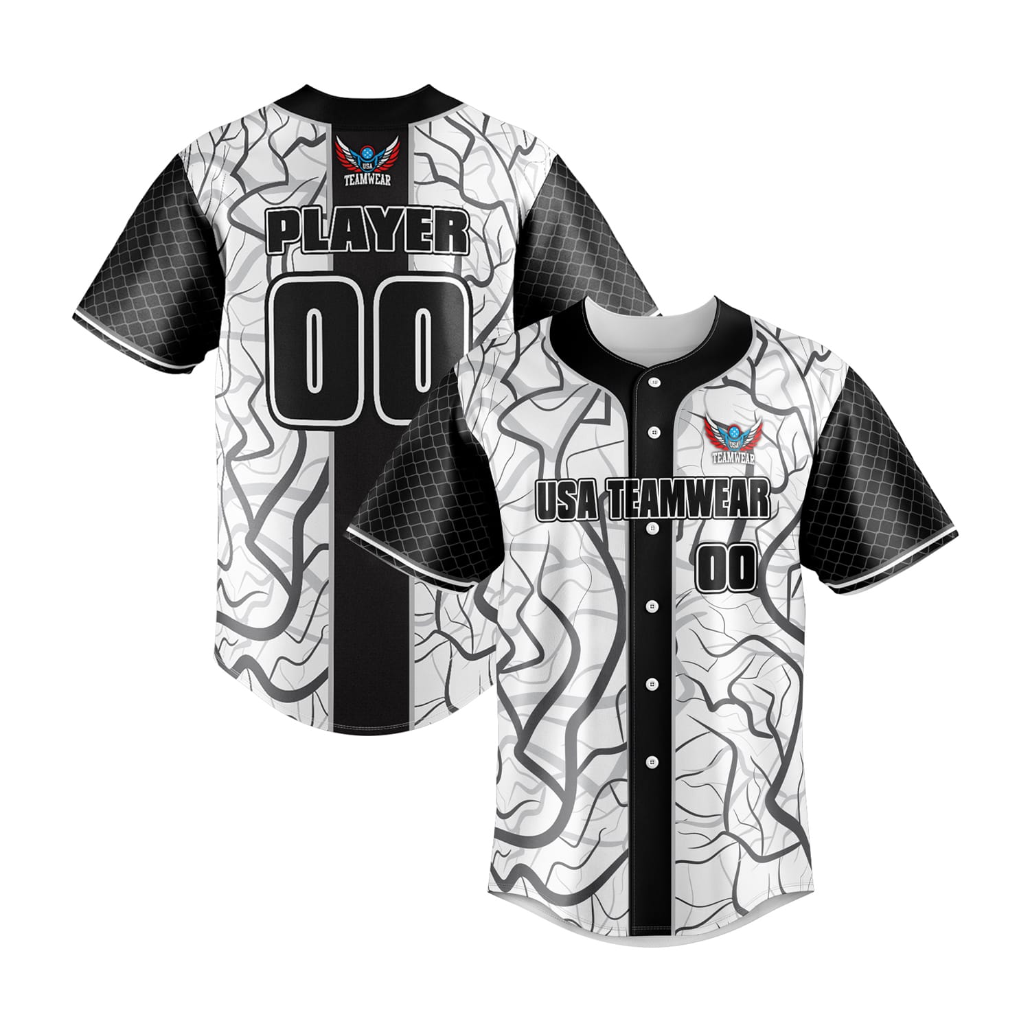 FULL BOTTONS BASEBALL JERSEYS FROM HASH INTERNATIONAL